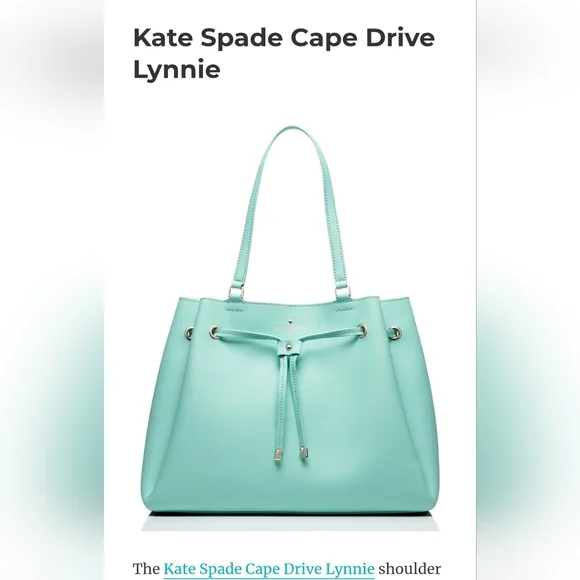 Kate Spade Cape Drive Lynnie Turquoise Tote Bag NWOT - Picture 5 of 8